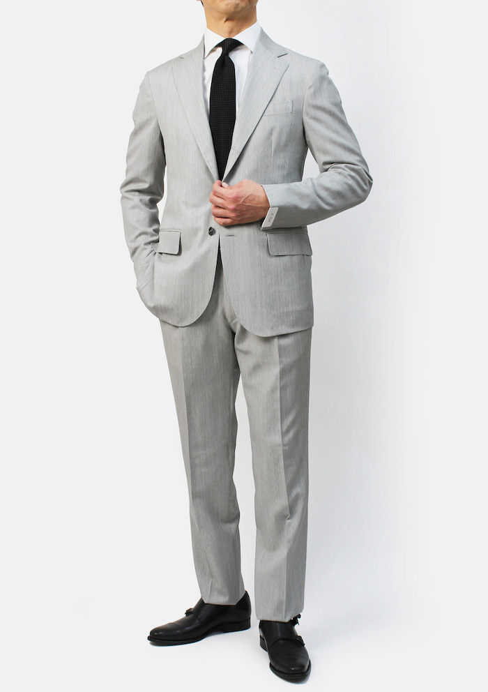 デ ペトリロ / De Petrillo / ワンプリーツ スーツ / ウール / 3B 段