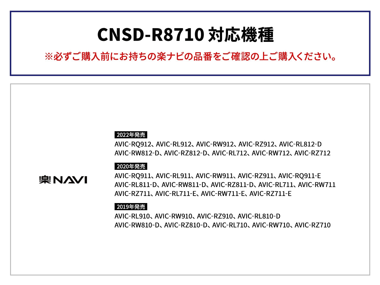 カロッツェリア 楽ナビマップ TypeVIII Vol.7・SD更新版 CNSD-R8710