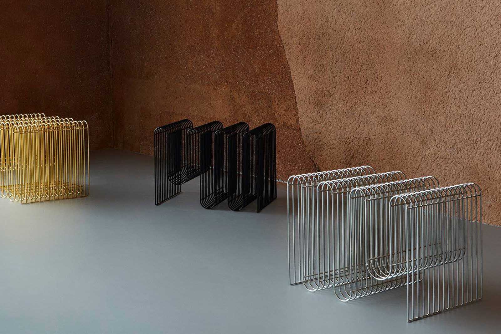 AYTM マガジンラック CURVA シルバー 正規品 北欧雑貨 インテリア