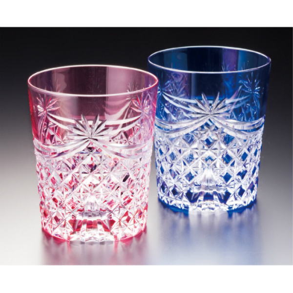 楽天市場】＜日本製＞カガミクリスタル 江戸切子ペアロックグラス