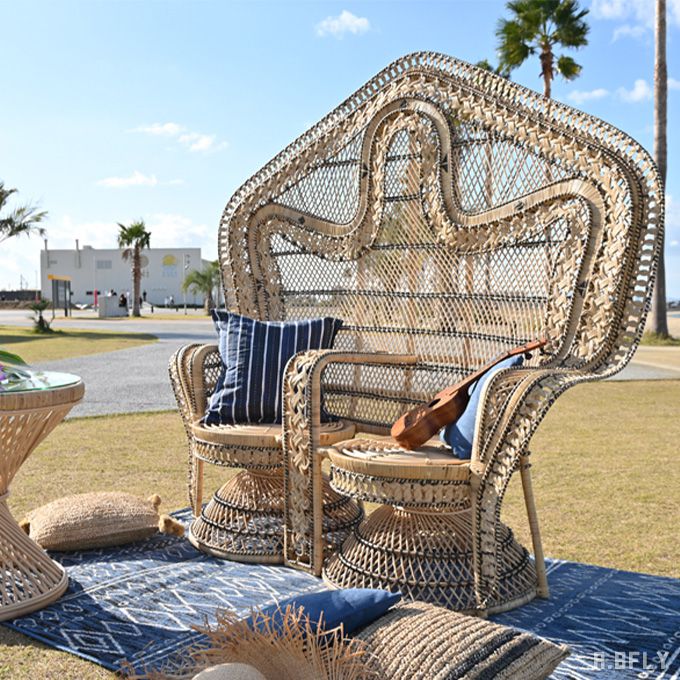 楽天市場】ポイント10倍SALE籐編み ピーコックチェア ホワイトラタン