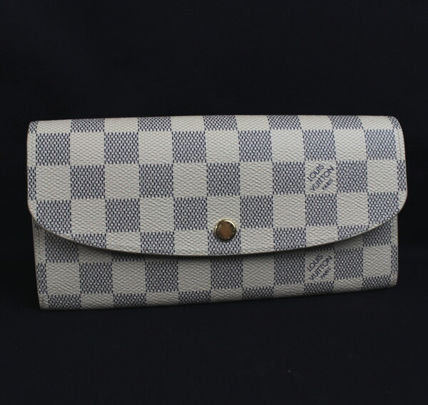 楽天市場】ルイ・ヴィトン ○ ダミエ・アズール 長財布 ポルトフォイユ