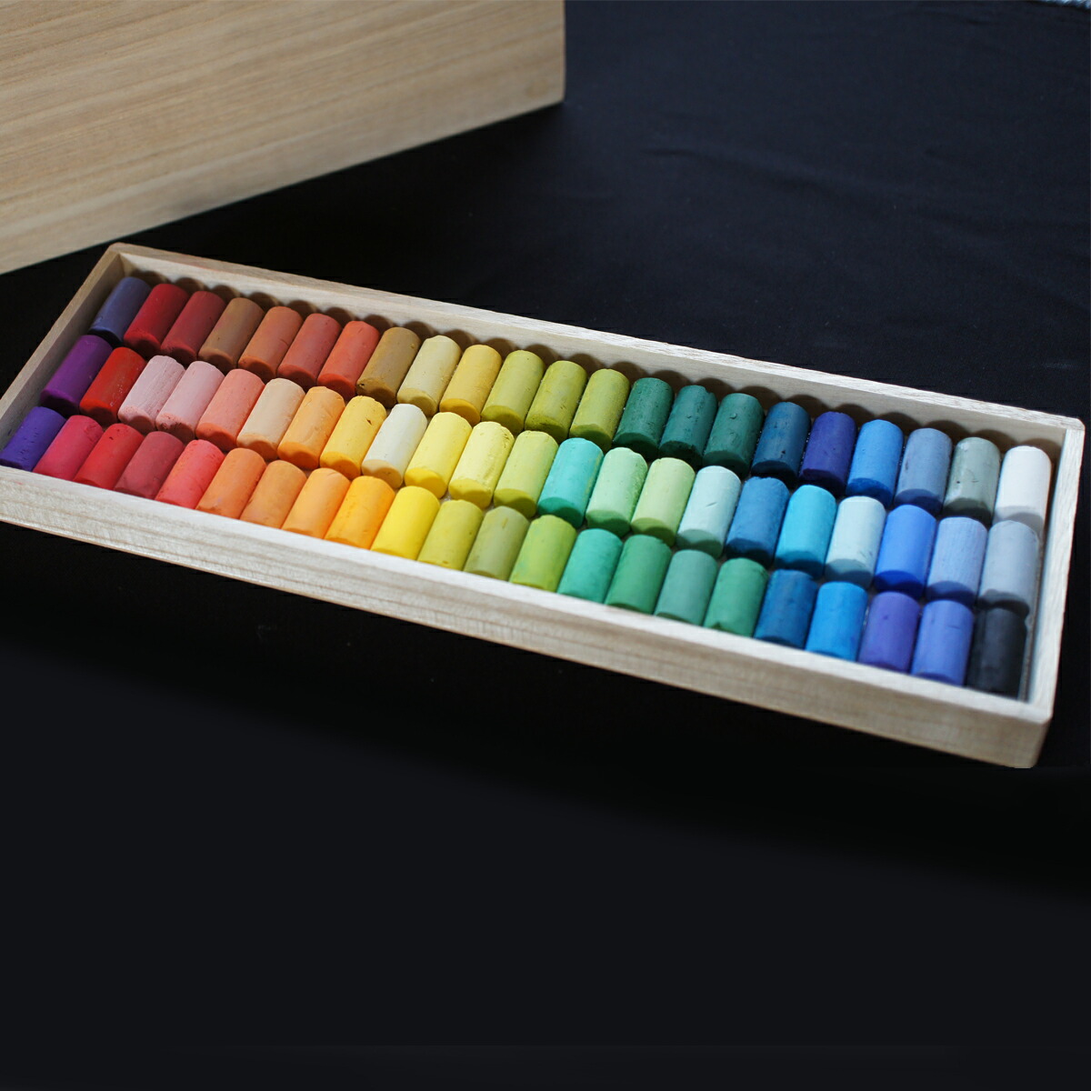 楽天市場】日本製 ゴンドラパステル 100色セット 木箱入 ソフト
