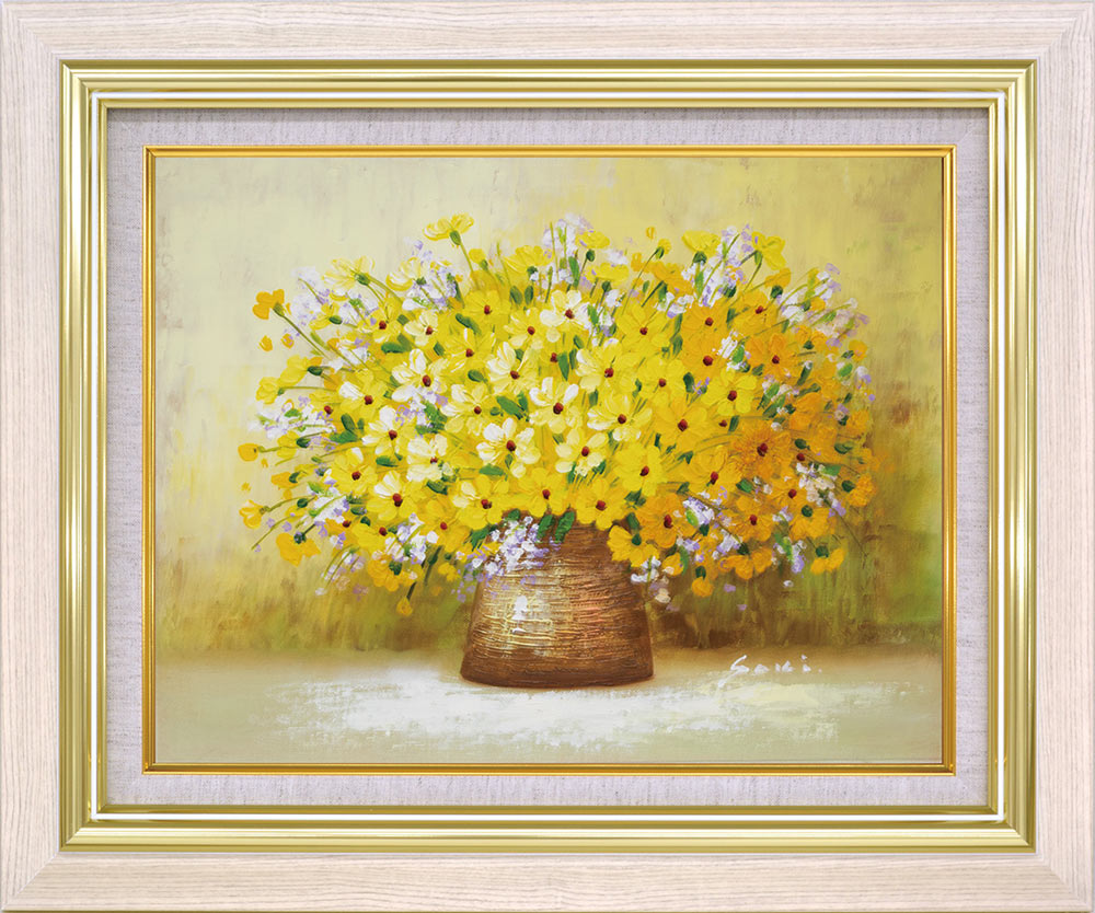 楽天市場】絵画 油絵 黄色いばら （SOO） 送料無料 【肉筆】【油絵