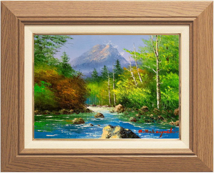 楽天市場】小林幸三 「 上高地 大正池 」 油絵 油彩画 F10 ( 10号