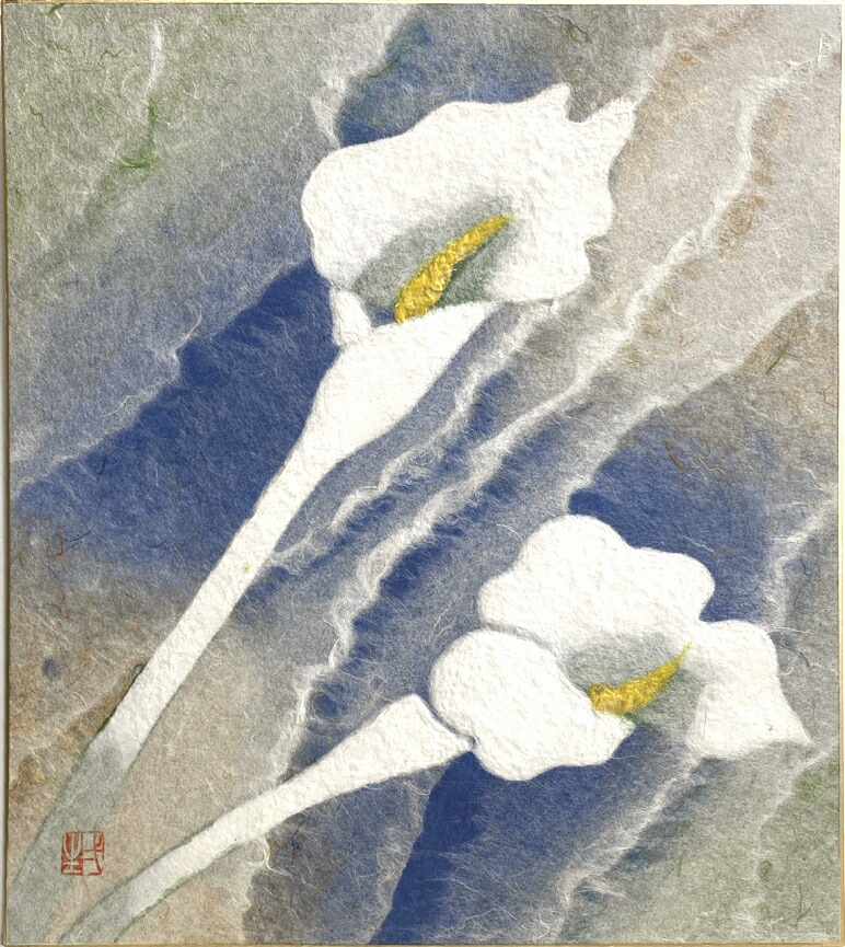 楽天市場】山内一生 「 カラー 」(1) 小原和紙 工芸 色紙絵 : 内田画廊