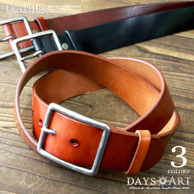 楽天市場】【期間限定10%オフ】本革極太レザーベルト スクエアバックル