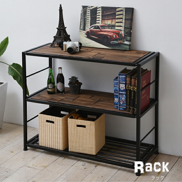 楽天市場】ラック幅90 天然木 北欧 木製 オープンラック シェルフ 収納