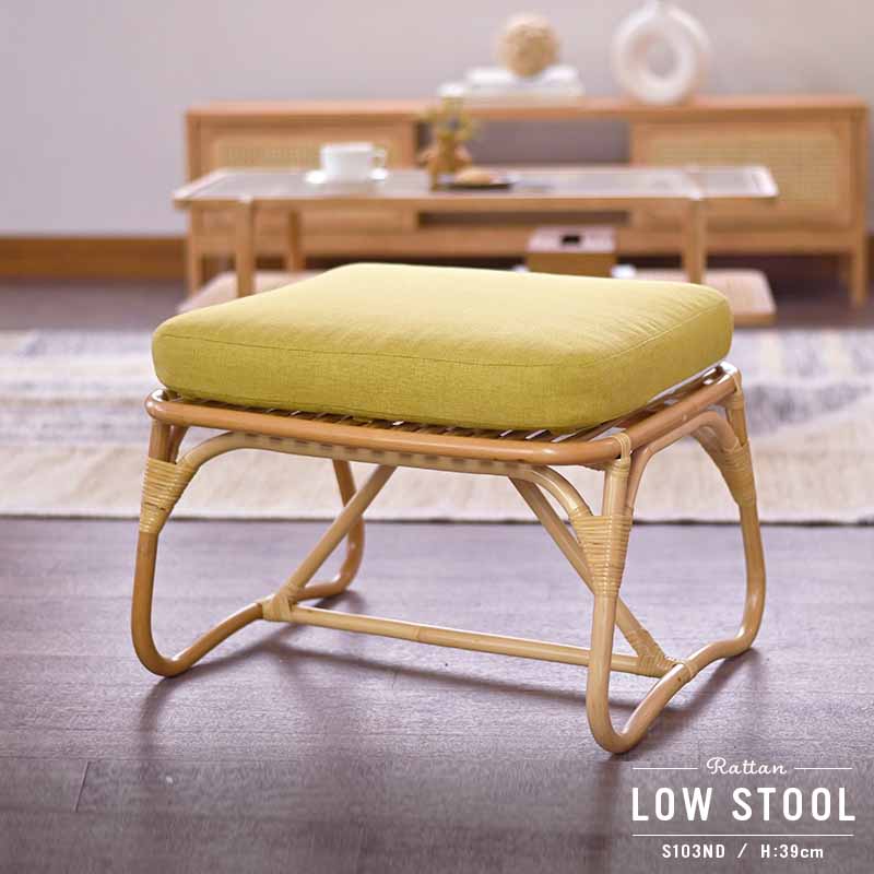 楽天市場】アジアン家具 ラタン ダイニングオットマン 55cm幅 スツール