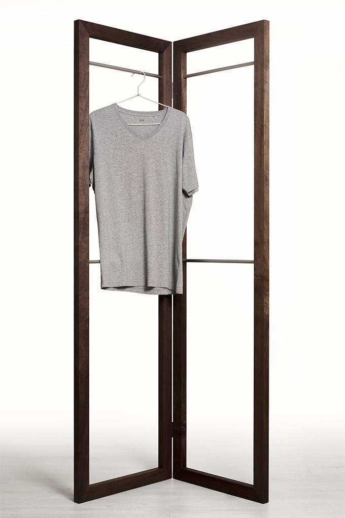 楽天市場】木製ハンガーラック 衣桁屏風型 1段＋2段タイプ（ハンガー