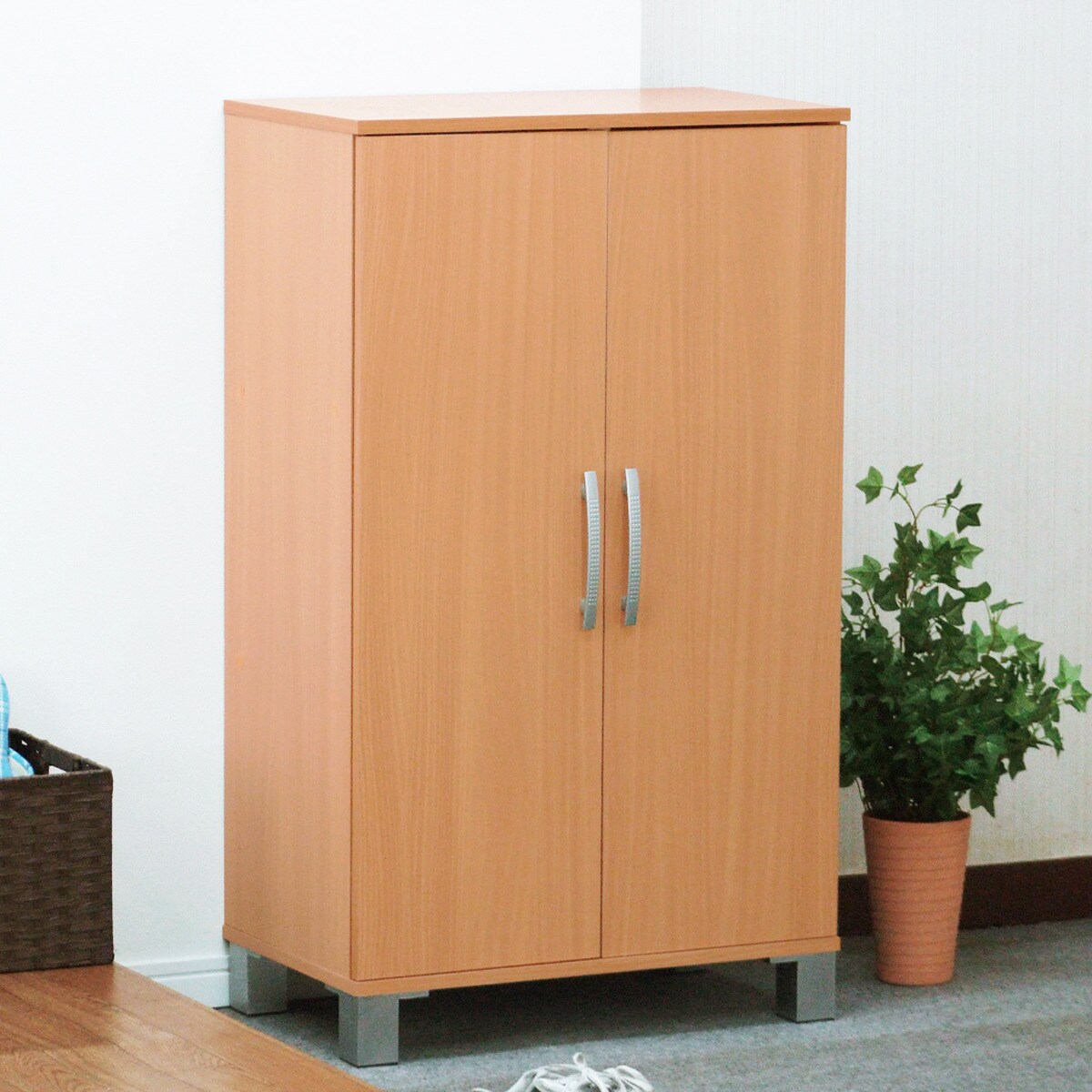 楽天市場】ナチュラルな木目調の扉付シューズボックス （1ドア 幅約