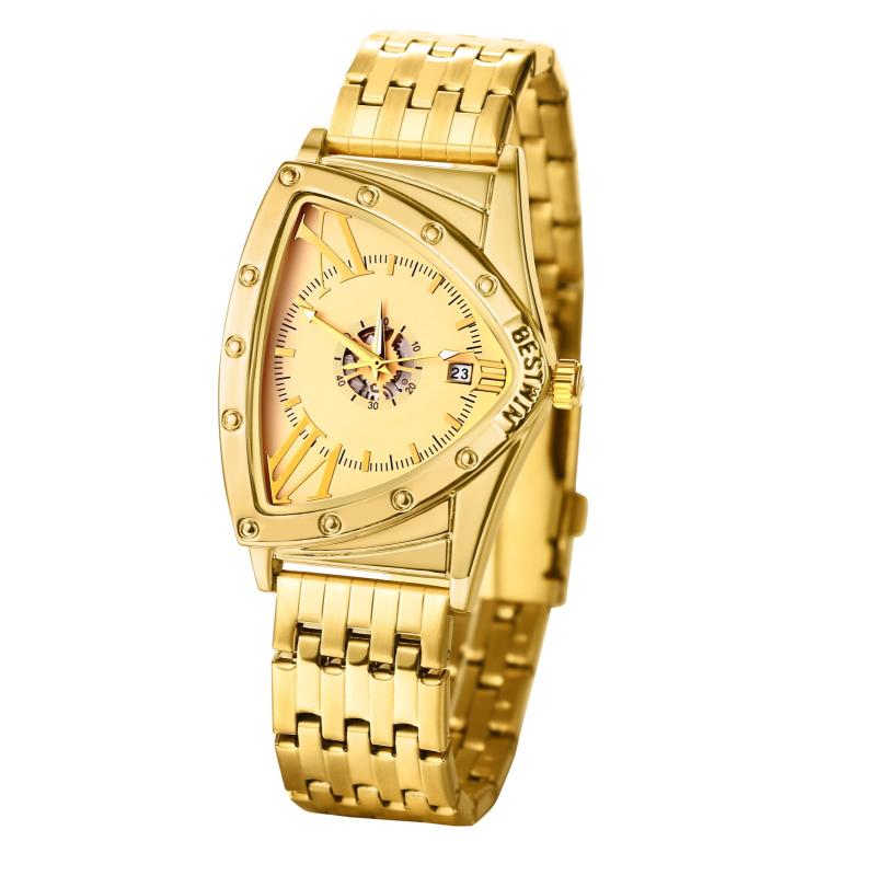 楽天市場】手元キラリ！クォーツ時計[メンズ クォーツ 腕時計 ゴールド