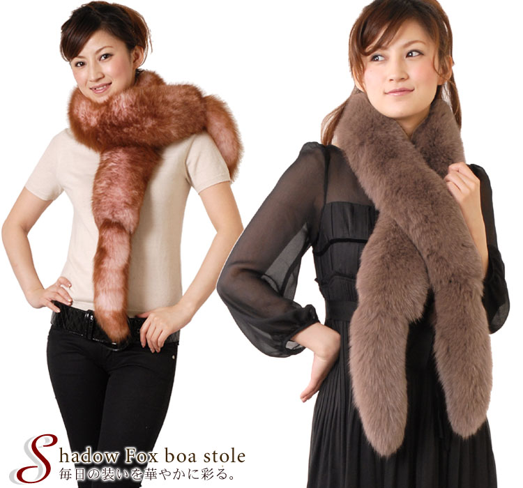 楽天市場】【期間限定価格】カシミヤ ストール フォックス ファー付き