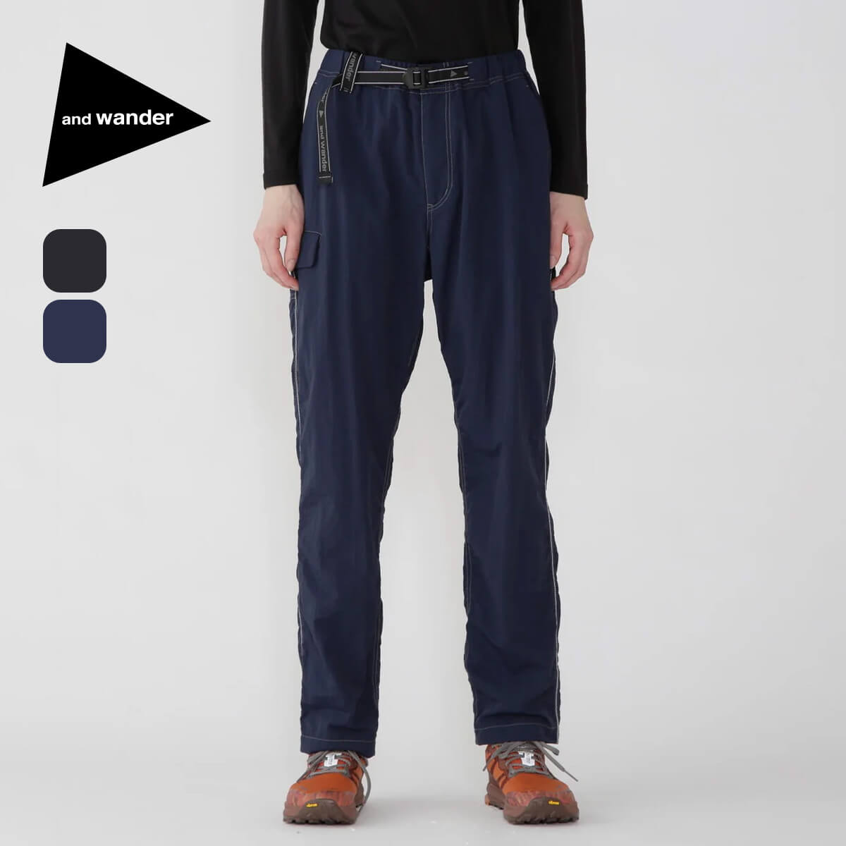 楽天市場】【SALE Max40%OFF】アンドワンダー Nyタフタハイカーパンツ