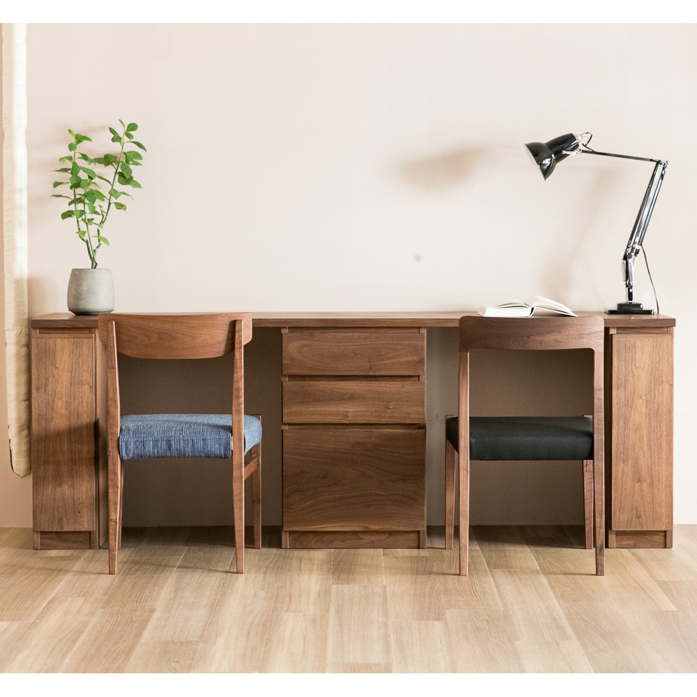 ノート システムデスク (サイズ幅180セット 樹種ウォールナット
