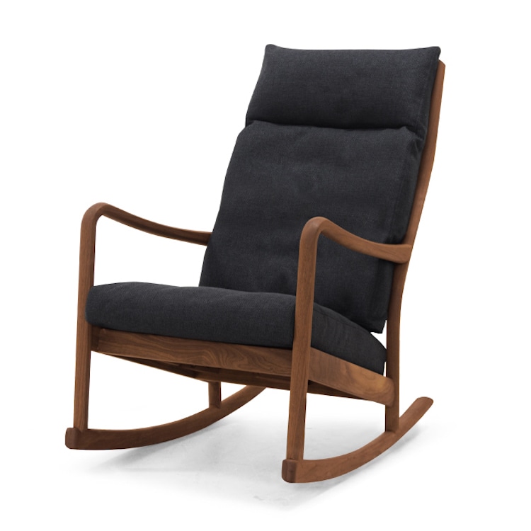 ブループリント ハイバック ロッキングチェア (樹種ウォールナット 張