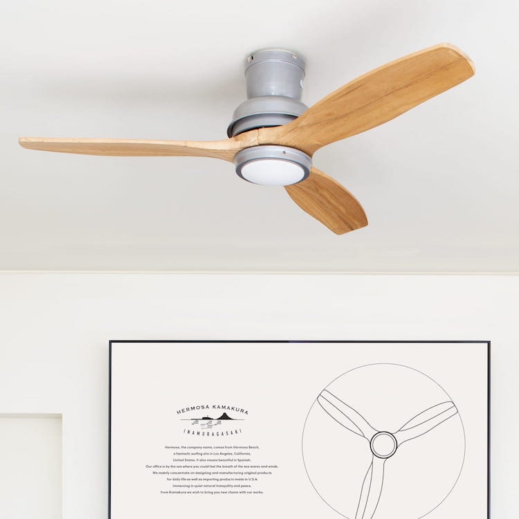 バル ウッド シーリングファン (カラーヴィンテージグレー) | ハモサ