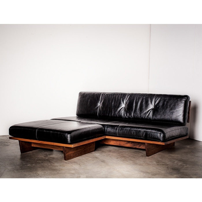 モアレス ソファ セット [2シーター＋オットマン] (樹種レッドオーク