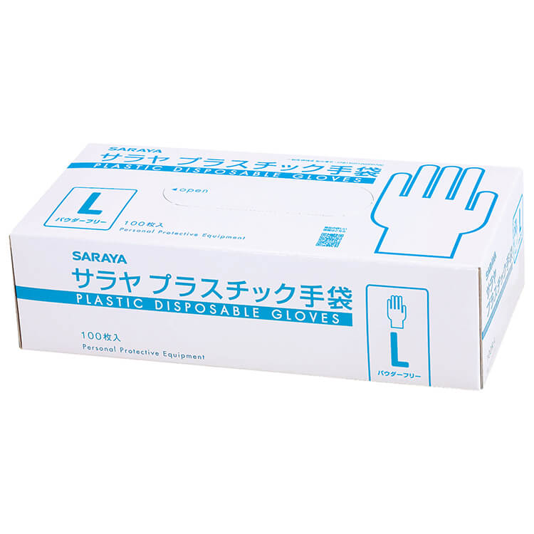 サラヤ｜プラスチック手袋 Lサイズ 100枚: サラヤプロショップ