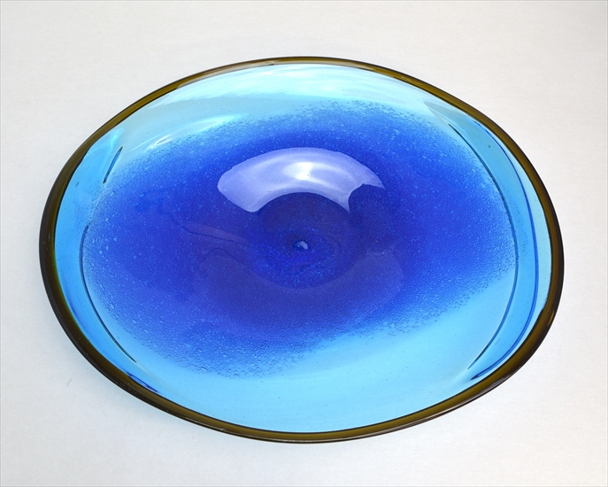 和雑貨 四季彩堂 オンラインショップ / 琉球ガラス 透群青皿