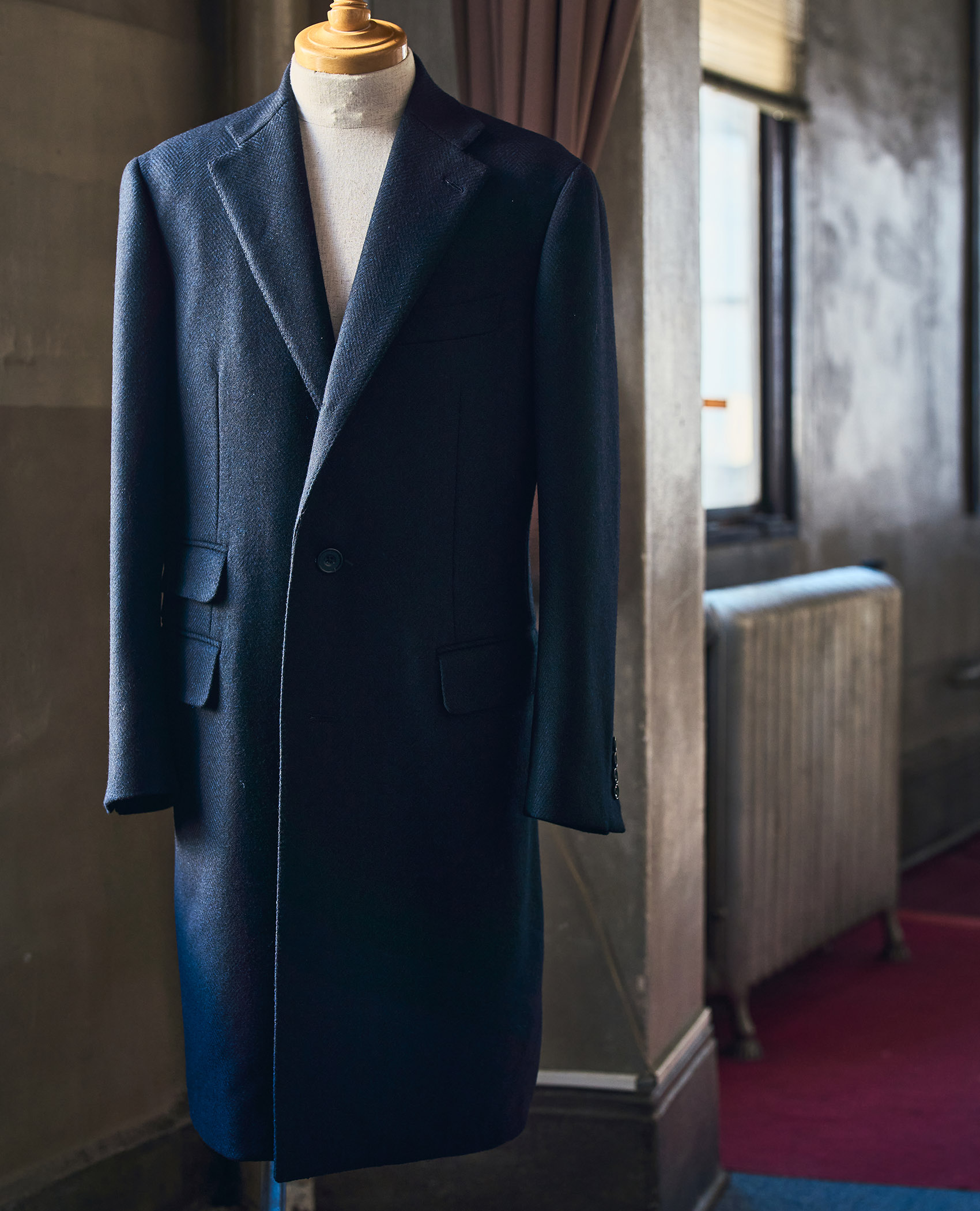 ウールチェスターコート(M(46) ブルー系): メンズ｜メーカーズシャツ