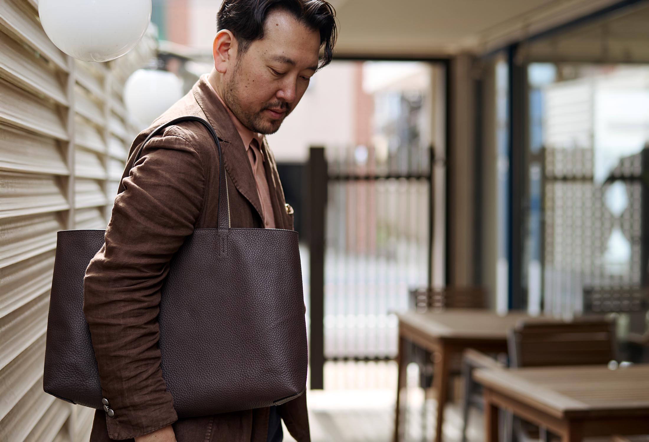 リバーシブルトートバッグ(F ブラック×グレー): メンズ｜メーカーズ