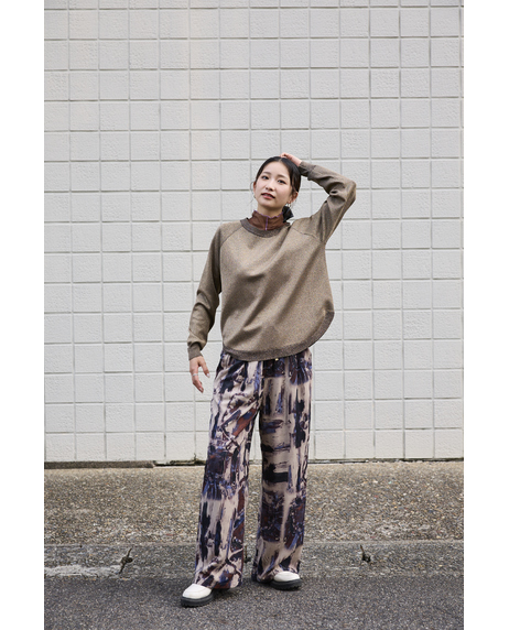 ニュアンスアート柄イージーパンツ【セットアップ対応】 - YEVS