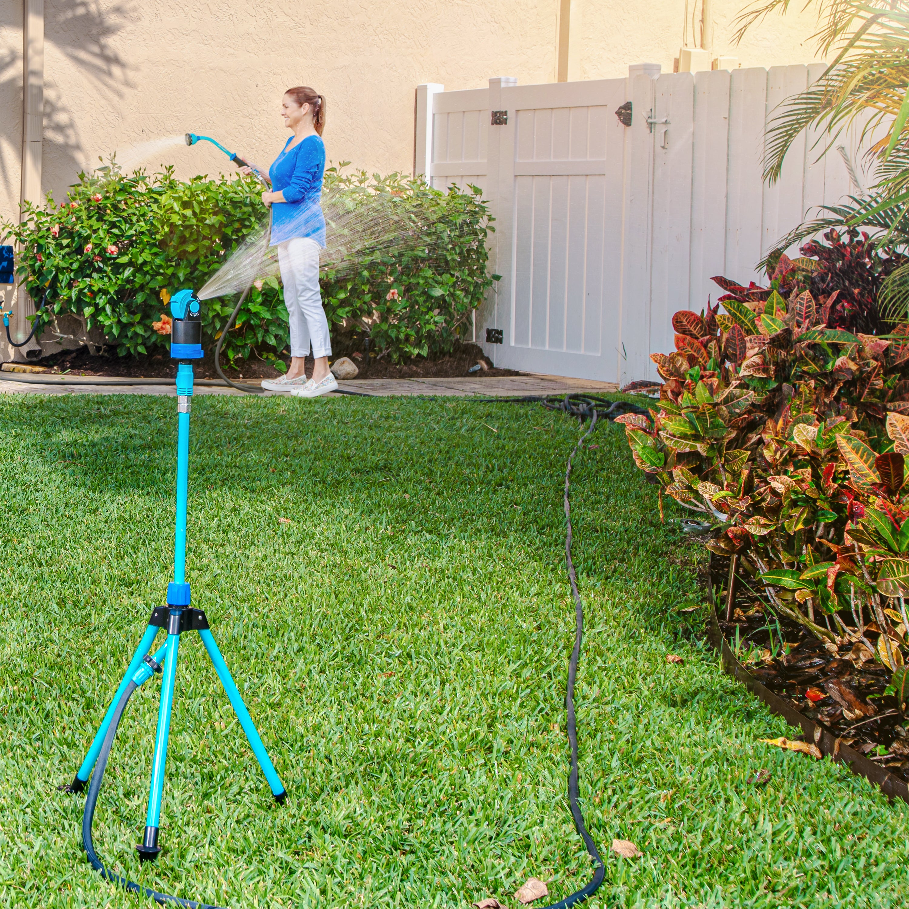 Aqua Joe AJ-6PSTB-MAX HD 360° Telescoping Sprinkler & Mister W/ Metal
