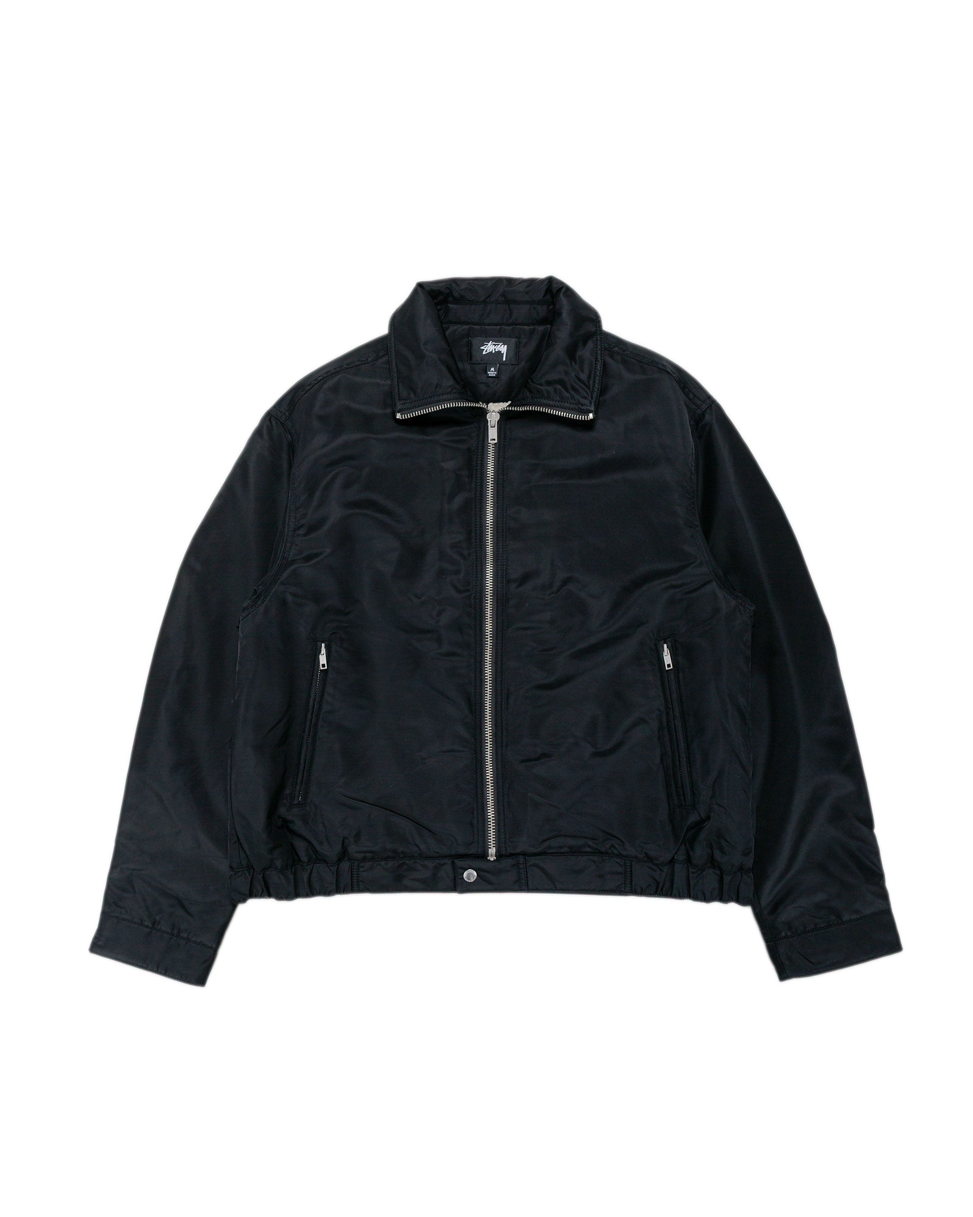 StussyPileLinedZipJacketBlack-