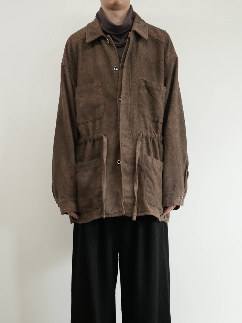 ANCELLM - PILLING SHIRT JACKET / BROWN