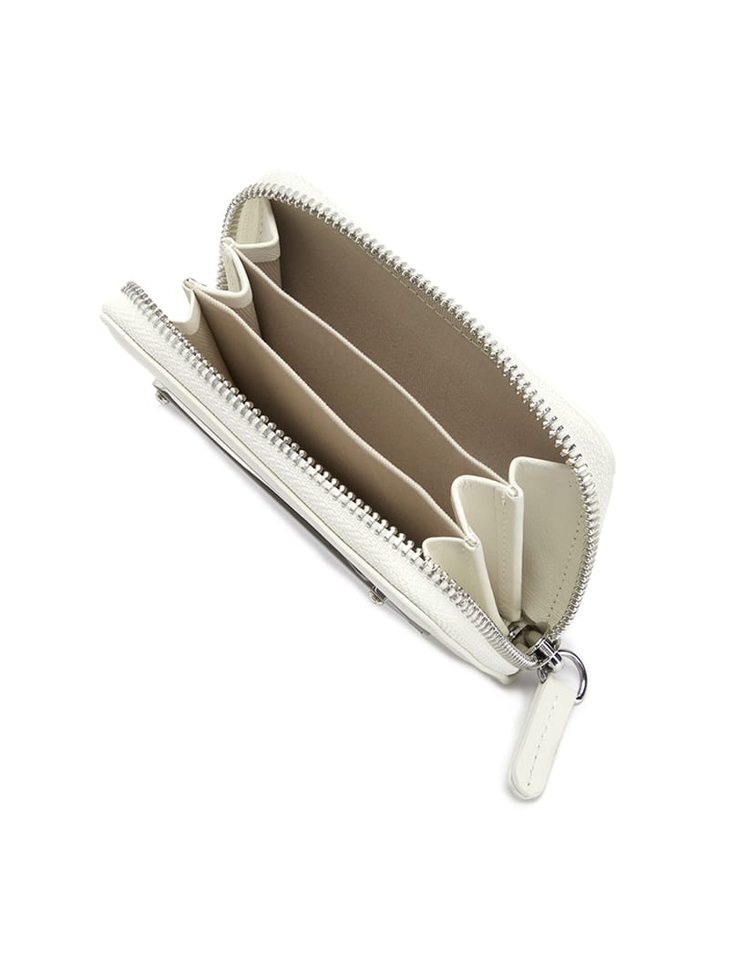 VINTAGE COMPACT WALLET IN IVORY