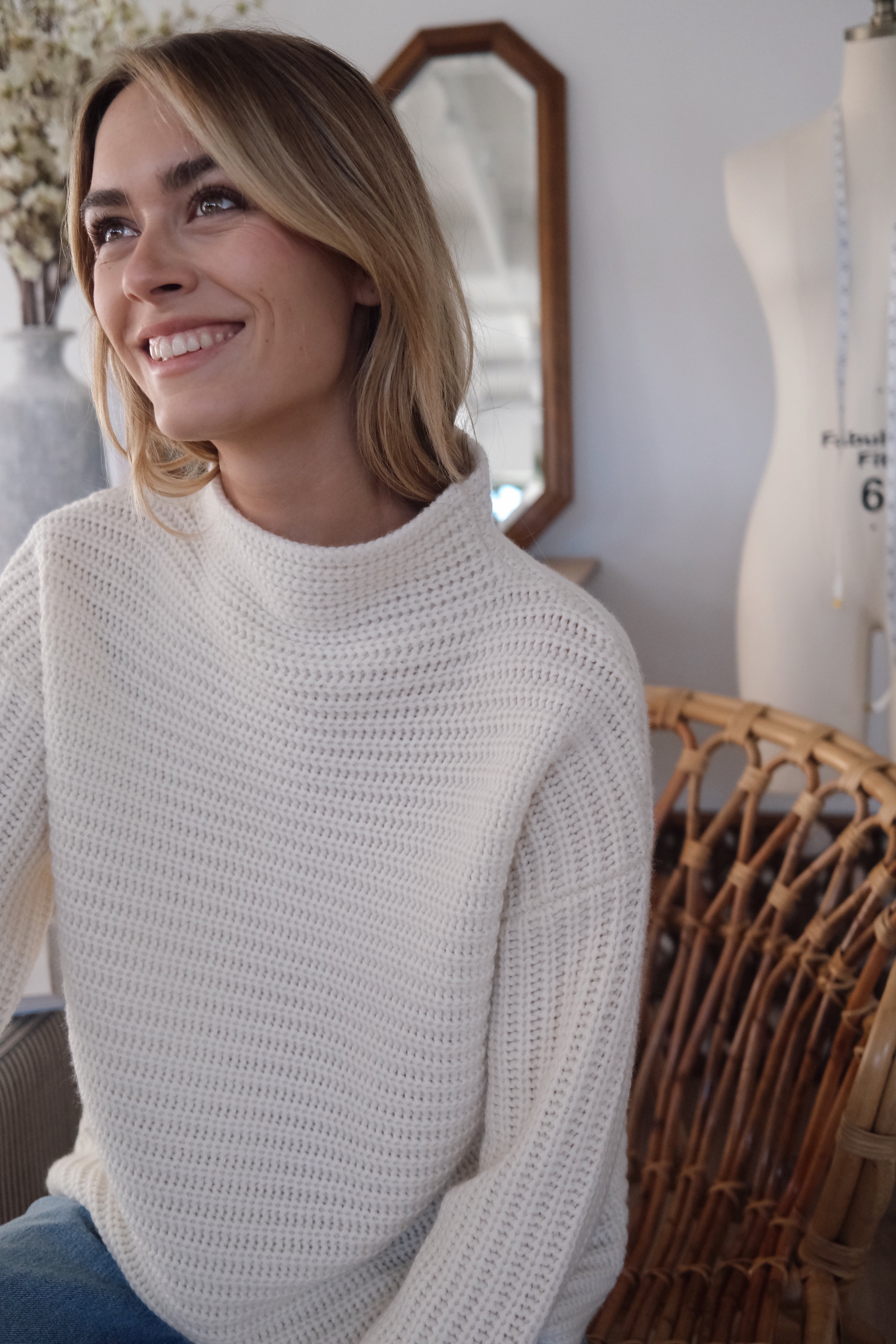 Cameron Sweater - Ivory – Marea by Liz Joy
