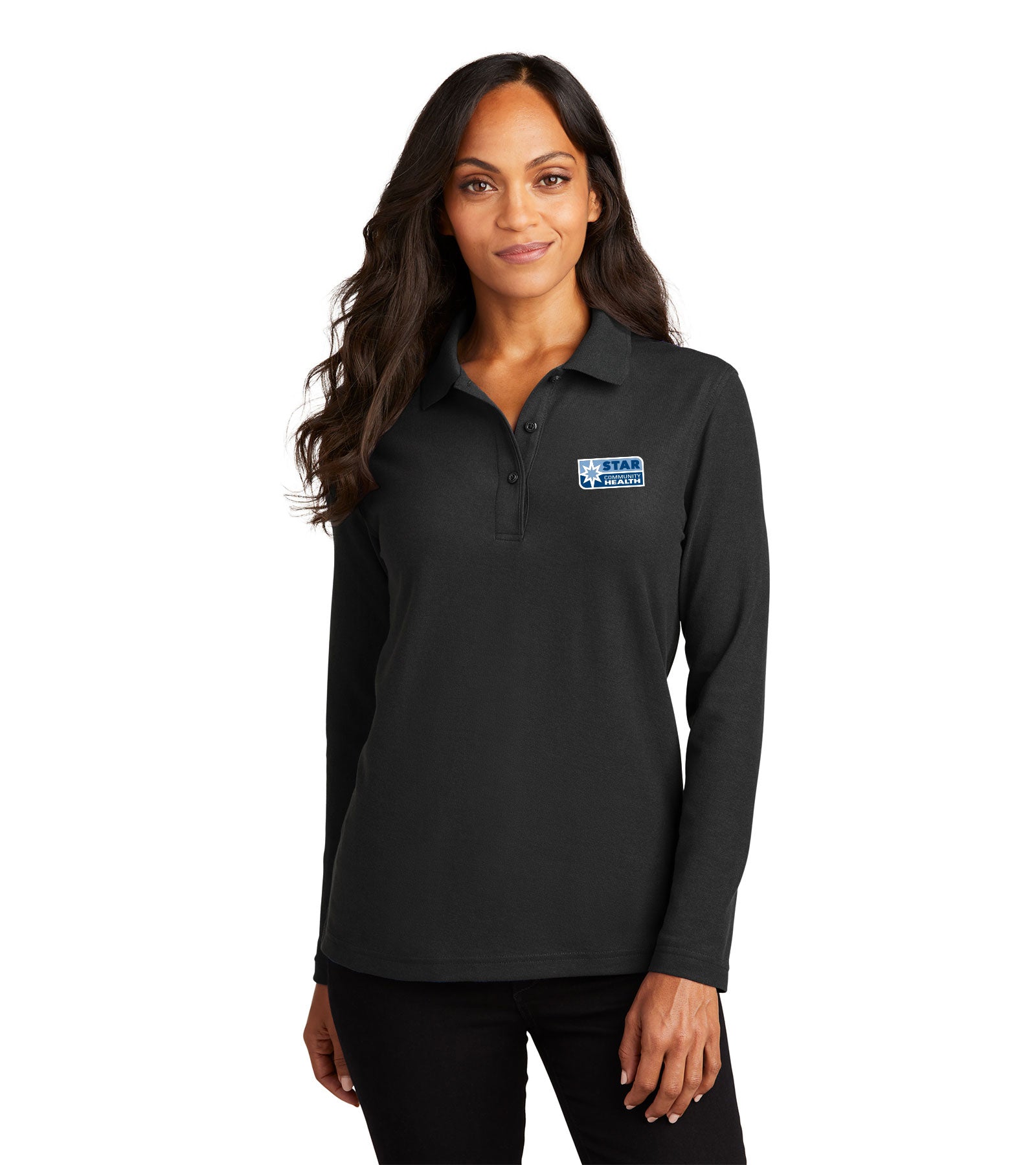 Port Authority® Women's Silk Touch™ Long Sleeve Polo - L500LS | St