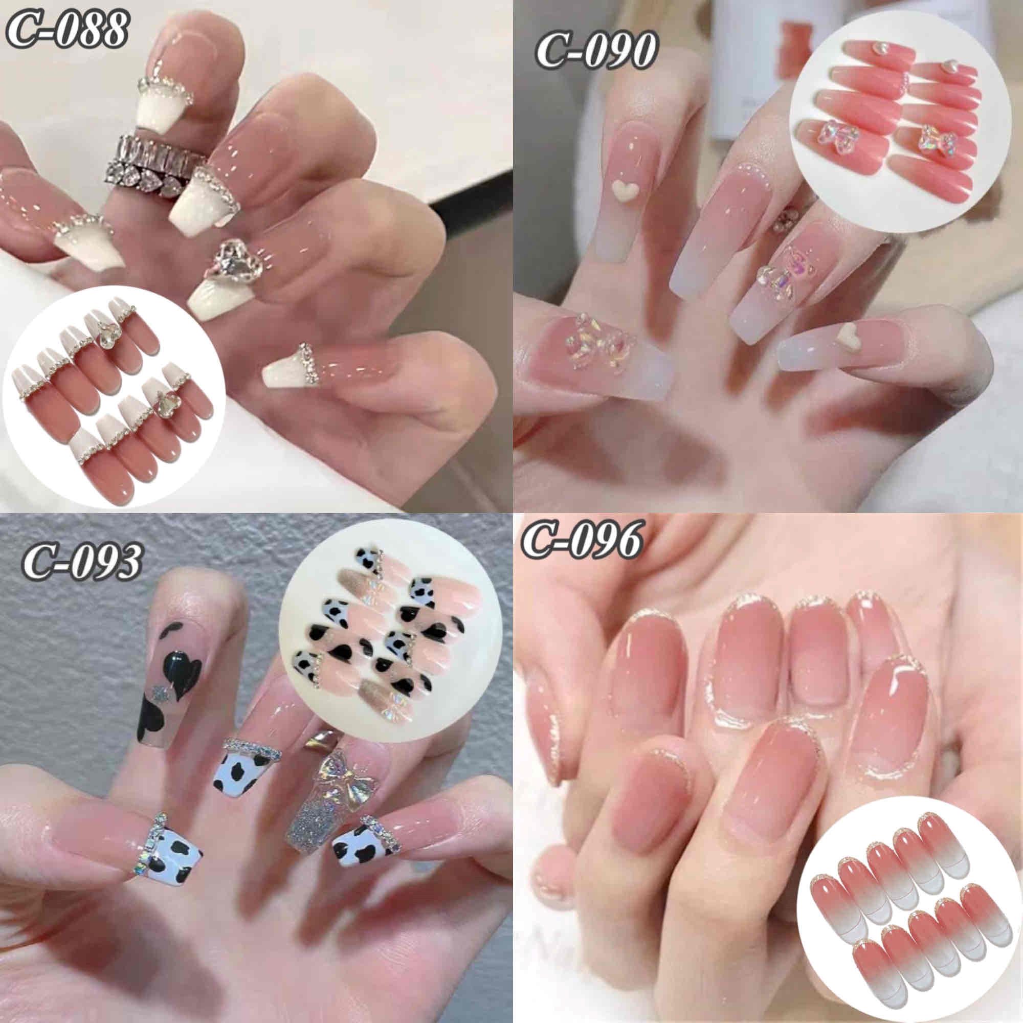 ネイルチップ ブライダル 日常 ベージュ ロング ショート 成人式