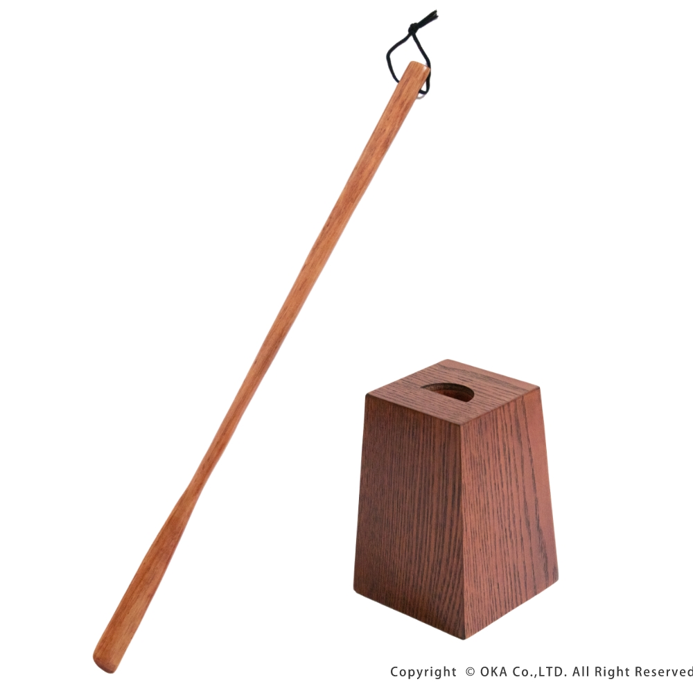 靴べら 靴ベラ スタンド付き 天然木 シューホーン ナチュラル 木製