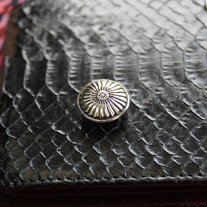 コンチョ ボタン シルバー925/サンシャイン/ミニサイズ/レザークラフト