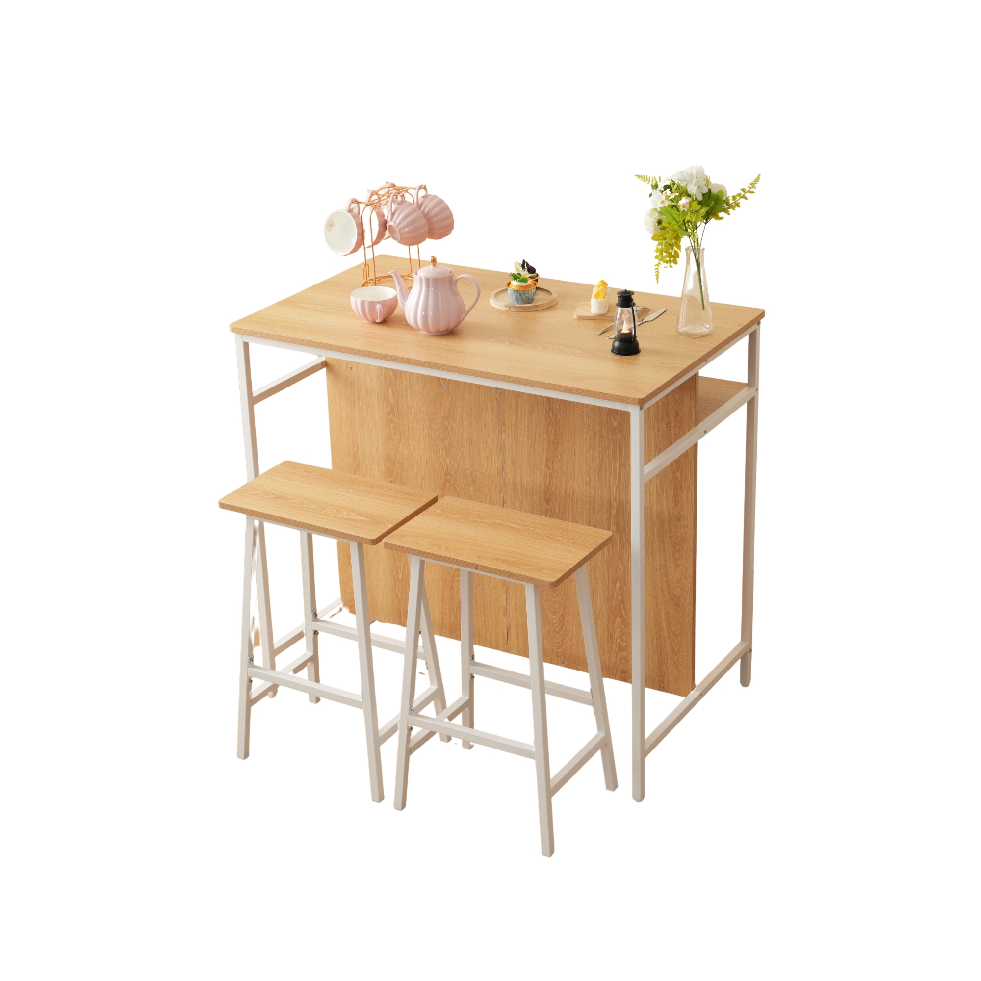 BTM ダイニングテーブル＆チェア3点セット カウンターテーブル3点