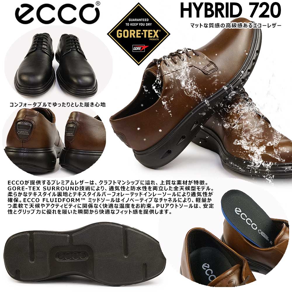 ecco（エコー） 靴 防水 ゴアテックス ビジネスシューズ メンズ 524704