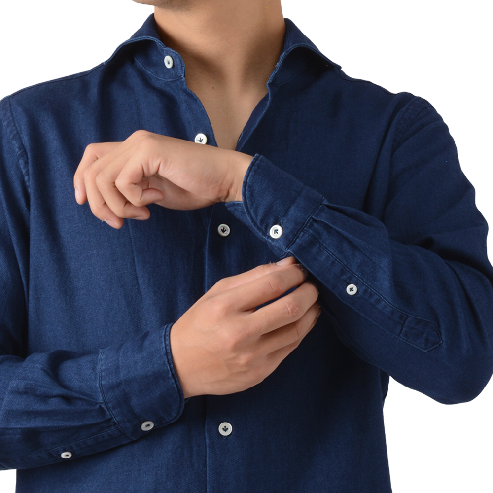 GIANNETTO（ジャンネット） 通年 デニムシャツ ヴィンチフィット