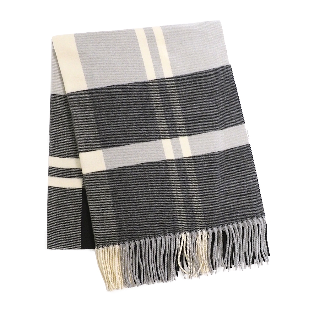 macocca（マコッカ） カシミヤタッチ チェック柄 アクリル 大判