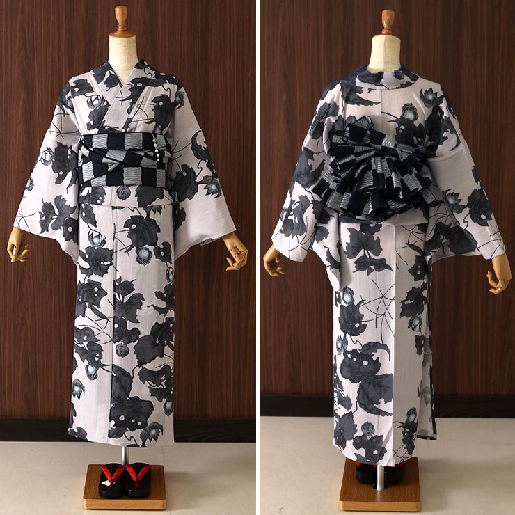 撫松庵】浴衣＆帯セット 蝶柄 Mサイズ 着用1回 美品 楽天