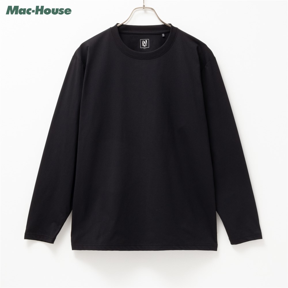 NAVY Tシャツ メンズ 長袖 抗菌 ストレッチ性 ドライ UVカット 軽量