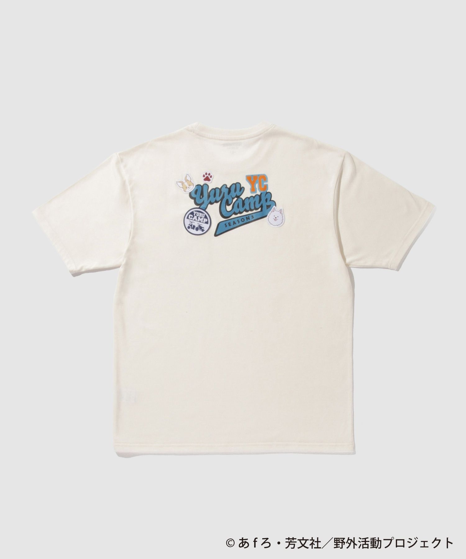 ゆるキャン△ SEASON3』 Tシャツ メンズ 半袖 綿混 ちくわ 胸ポケット