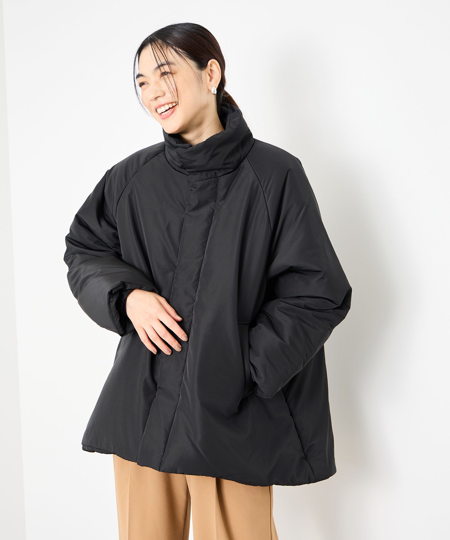 Idnes イドネス 中綿ジャケット レディース アウター あったか ミドル