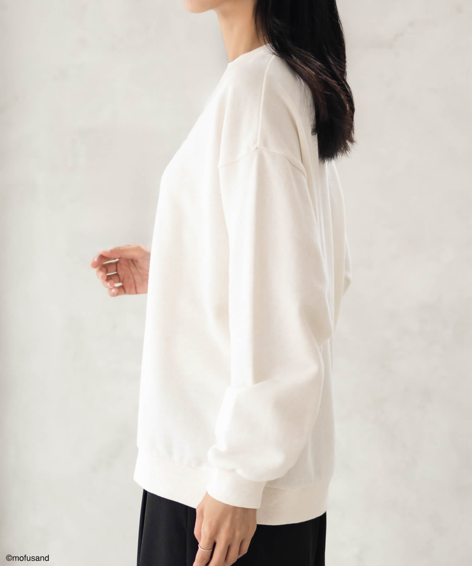 mofusand モフサンド サメにゃん 裏毛 トレーナー レディース 綿混