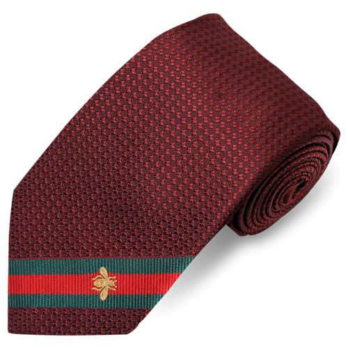 GUCCI（グッチ） ネクタイ ビー ハチ ストライプ柄 シルク イタリア製