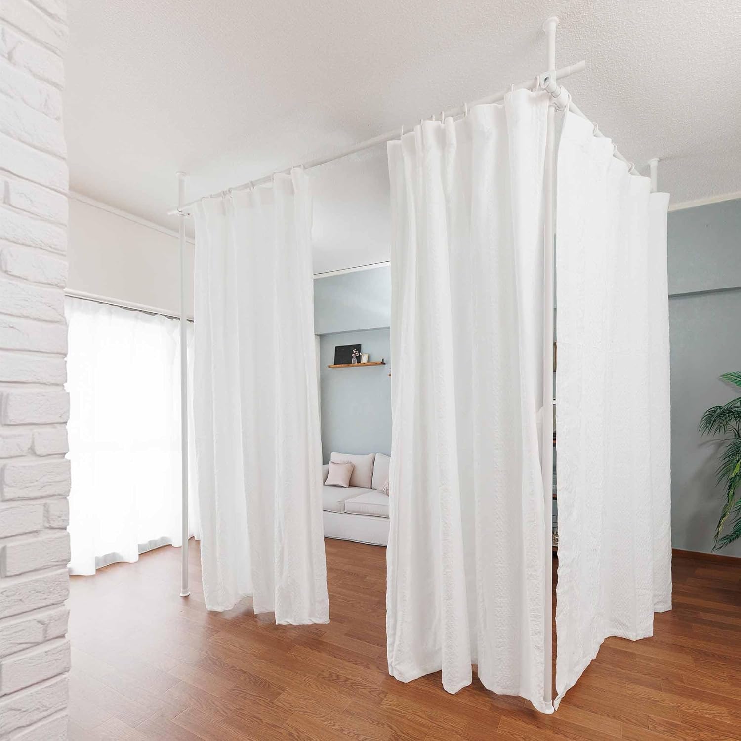 突っ張り パーテーション 部屋 仕切り つっぱり カーテンポール