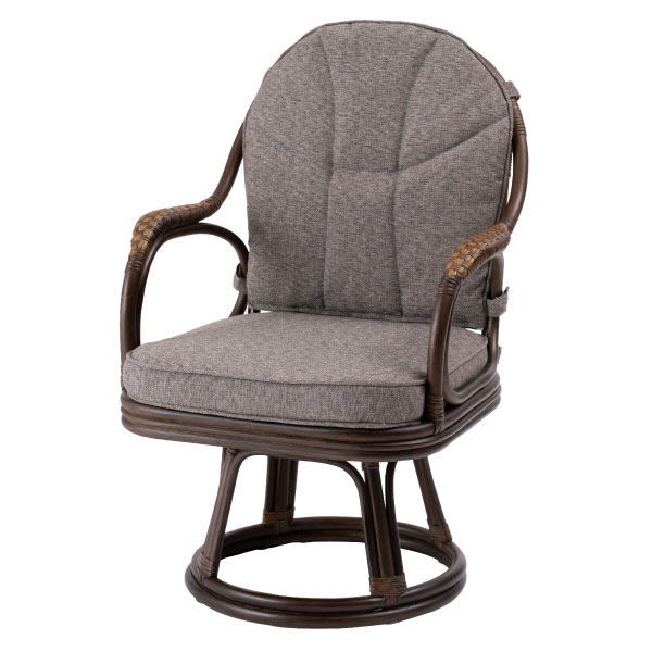 東谷 チェア ラタン 360度 回転式 おしゃれ クッション クッション付き