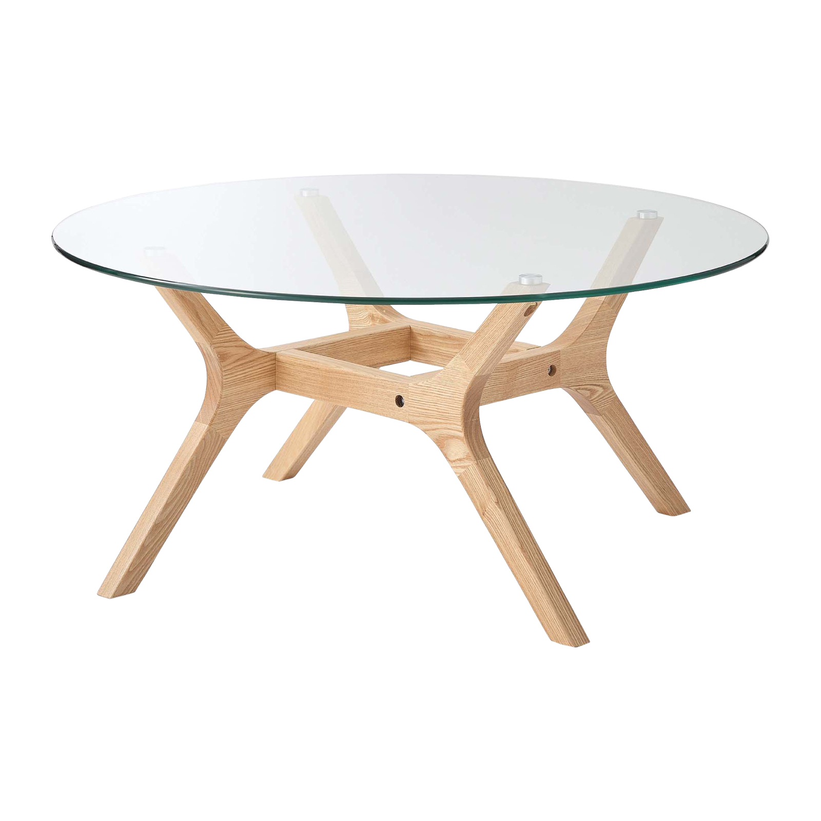 東谷 テーブル ローテーブル おしゃれ 高さ38 丸 ガラス センター