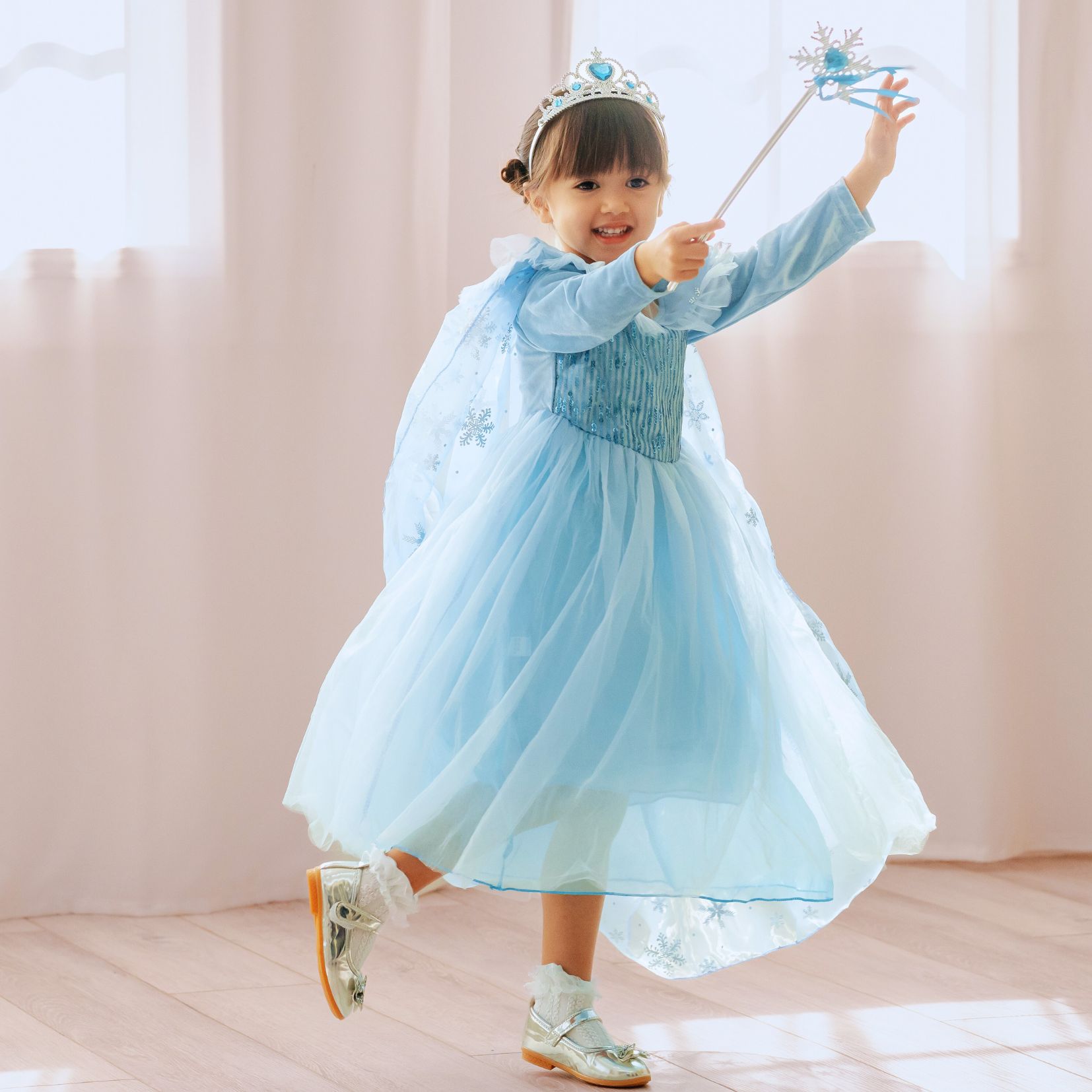 エルサ ドレス キッズ 子供用 長袖 アナと雪の女王 子供 ハロウィン